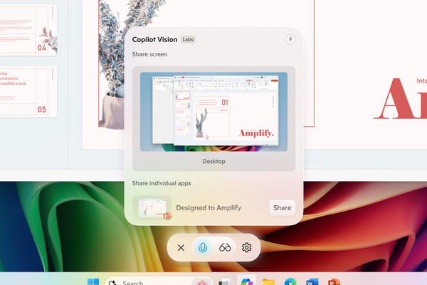 CopilotがWindowsの画面を監視、サポート提供する「Vision Share」機能がInsider向けに提供開始 画像