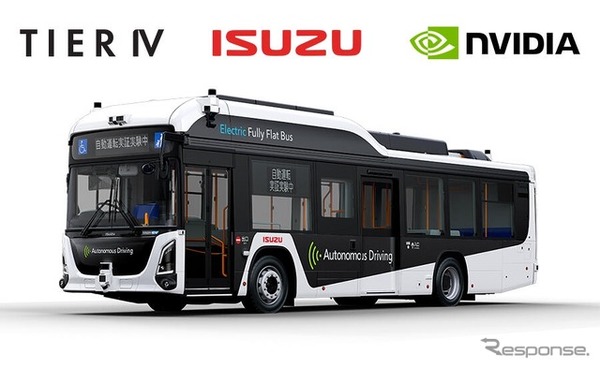 自動運転レベル4バス、ティアフォーといすゞがNVIDIAと共同開発へ 画像