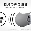 声が漏れないマスク型「減音」マイク Privacy Talk は4月下旬発売。価格は2万3000円前後