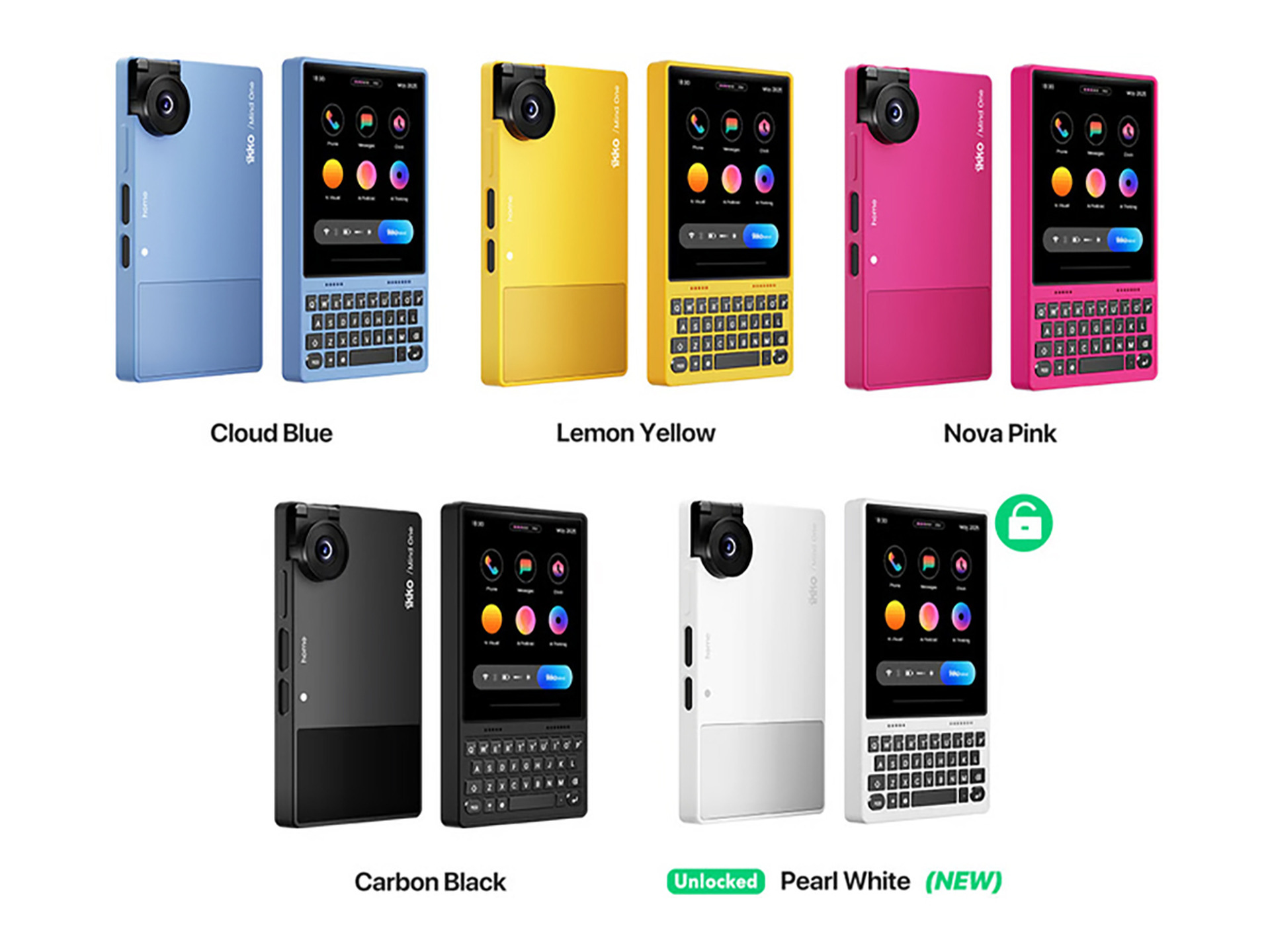 スクエアデザインの変態AIスマホは一部データ通信無料でQWERTY