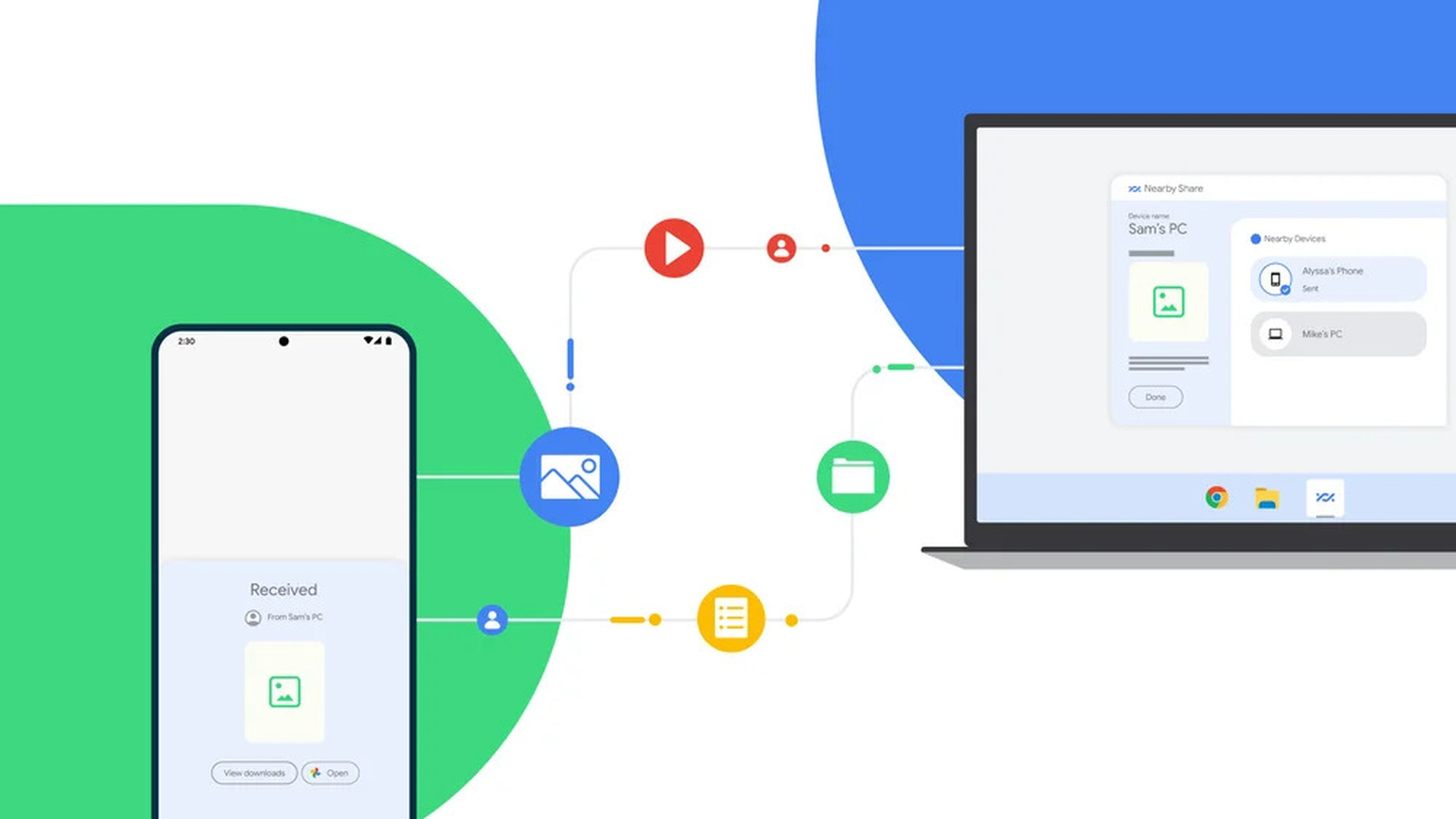 Android / Chromebookの近距離高速ファイル転送「ニアバイシェア」が 