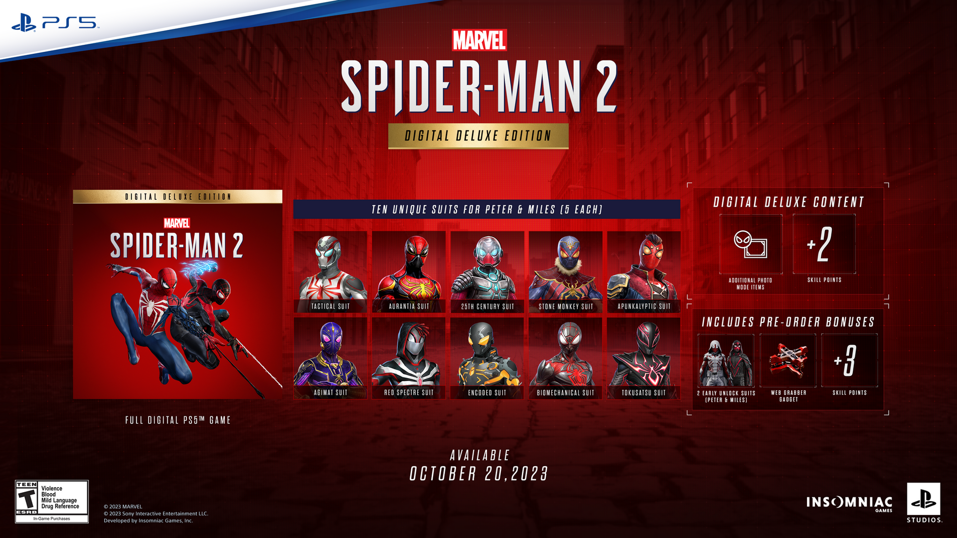 PS5『Marvel's Spider-Man 2』10月20日発売決定。2人のスパイダーマン ...
