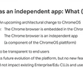 ChromeOSからChromeを分離する新アーキテクチャ「LaCrOS」は年内開始、Chromeは独立したアプリに