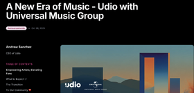 AI作曲のUdioとユニバーサル、訴訟から提携に大転換。アーティストは歌声や音楽スタイルを公式貸し出しへ（CloseBox） 画像