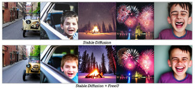 数行のコード追加でStable Diffusion生成画像を高品質にする「FreeU」、Llama2を10万トークンに低コストで増やす手法「LongLoRA」など重要論文5本を解説（生成AIウィークリー） 画像