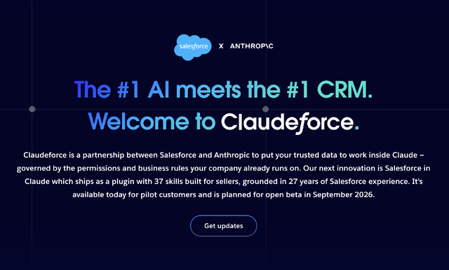 ClaudeにSalesforceを統合した「Claudeforce」、AnthropicとSalesforceが発表。Claudeから営業データ分析や顧客対応