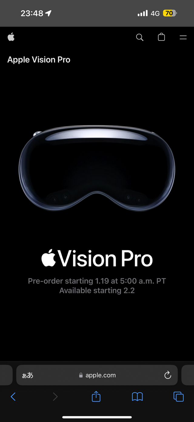 Apple Vision Proは2月2日発売、予約は日本時間1月19日22時から。約50万円の「空間コンピュータ」初号機