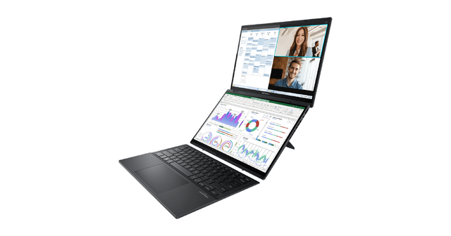 ASUS、14型デュアル画面ノート Zenbook DUO (2024) UX8406発表。キーボードは着脱式