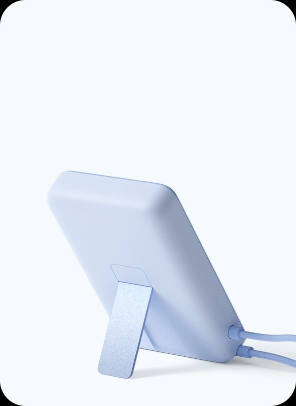 シャオミ、早割4280円の多機能マグネット式モバイルバッテリー発売　無線15W・有線33Wでケーブル直付け、スタンド・ディスプレイ搭載