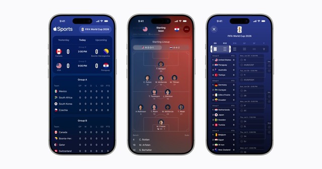 「Apple Sports」アプリが日本を含む170以上の国・地域に拡大、サッカーW杯2026向け新機能も追加