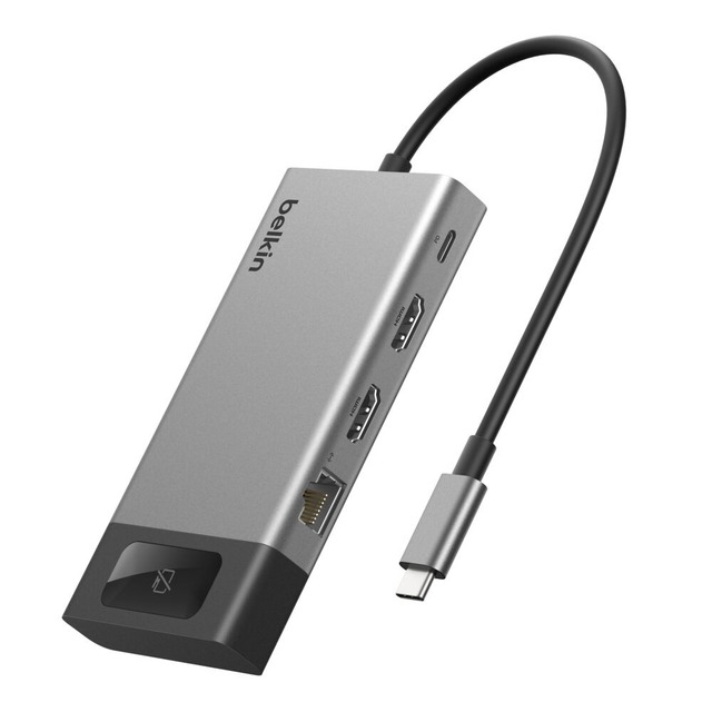 とっさに画面を消せる「プライバシーボタン」搭載USB-Cハブ、ベルキンが発売　デュアル4K出力や100W給電対応8ポート仕様
