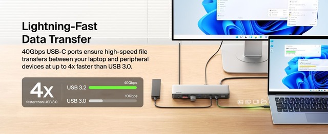 ベルキン、14ポート搭載Thunderbolt 4ドック INC030発売　DP x2とHDMIで3画面出力、96W PD給電でノートをワークステーション化