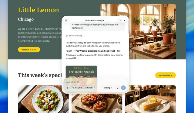 「Meta AI」のMacデスクトップアプリがリリース。画面共有・広告分析連携など業務向け機能を搭載