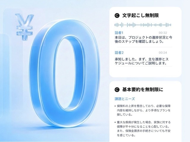 無料で文字起こし無制限のAIレコーダ Comu Action Pro発売　6マイクで70時間録音、議事録からフォローメールや資料作成まで手伝う「AIワークメイト」
