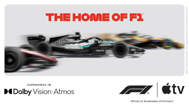 Apple TV、F1レース中継をDolby Atmos対応へ。サーキットの臨場感を空間オーディオで配信