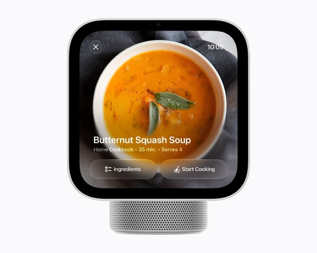 Apple、新しいスマートホーム製品 HomeView 発表。7インチ画面にSiri AI搭載、6人まで見分けて本人向け表示に