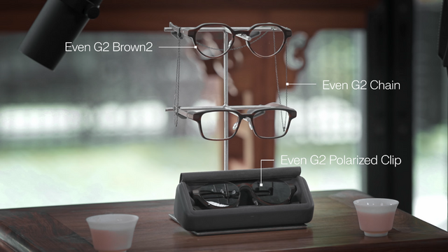 Even G2スマートグラスに鼈甲風の新色「Brown2」、チェーンや偏光クリップも発売