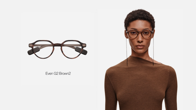 Even G2スマートグラスに鼈甲風の新色「Brown2」、チェーンや偏光クリップも発売