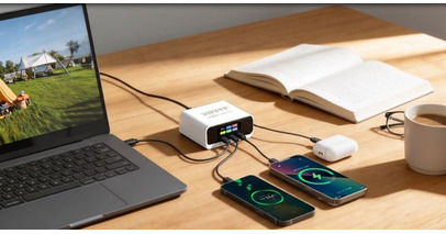 デスクの充電をこれ1台に。最大100W・5台同時充電・LCD搭載の充電ステーション「Station12」、Makuakeにて先行販売開始