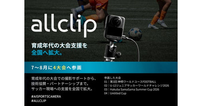 AllClip、育成年代の大会支援を全国へ拡大。7～8月に4大会へ参画