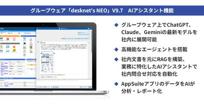ネオジャパン、グループウェア『desknet's NEO』V9.7を提供開始