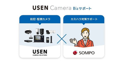 カスハラ対策を万全に！防犯・監視カメラ×専門的なサポートで安心「USEN Camera Biz サポート」提供開始