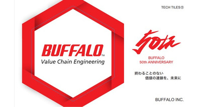 バッファローが、ITインフラ企業横断ステッカー企画「Tech Tiles」に参画