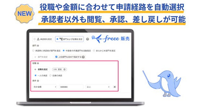 freee販売、申請機能をアップデート　役職・金額による申請の自動切り替えで申請ミスを減らして管理部の業務効率を向上