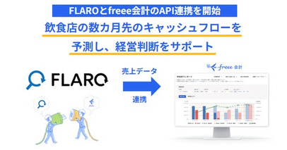 飲食店向け経営管理ツール「FLARO」とfreee会計のAPI連携を開始　キャッシュレス決済比率30％越えに対応し、入金情報の連携で持続的な経営をサポート