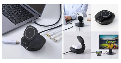 スマホ・AirPods・パソコンを充電しながら映像出力やUSB機器の拡張もできる！Qi2対応4in1ドッキングステーションを新発売