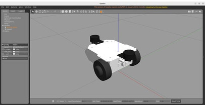 研究開発用台車ロボットのGazeboシミュレーターモデルを更新