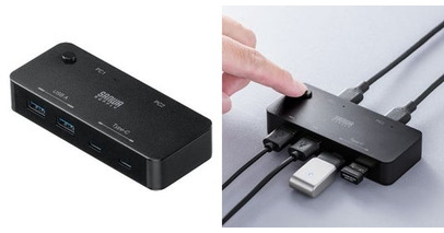 USB A／C対応、4台の機器を2台のPCで共有できる切替器を12月3日発売