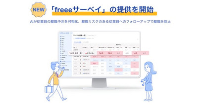 AIが従業員の離職予兆を可視化する「freeeサーベイ」の提供を開始　離職リスクのある従業員へのフォローアップで離職を防止