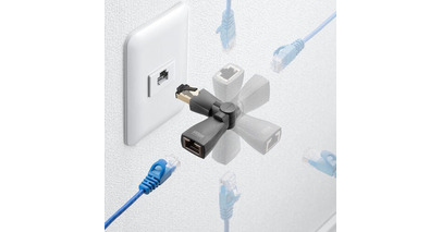 狭所配線に革命！配線の悩みを回転で解決するLAN中継アダプタを発売