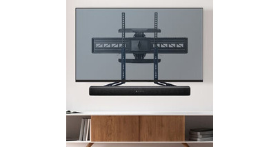 サウンドバーを浮かせて設置できるサウンドバースタンドを発売