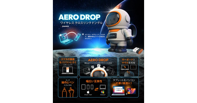 Windows PCをiPad、iPhoneにかんたんワイヤレス拡張！挿すだけで画面拡張・双方向データ転送・液タブ化・マウス共有で、OSの壁を突破！