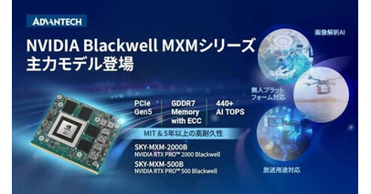 アドバンテック、NVIDIA RTX PRO(TM) Blackwell搭載の新MXM製品シリーズを発表